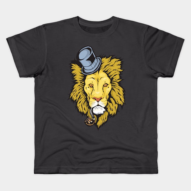 Regal Lion Kids T-Shirt by IT-Anastas